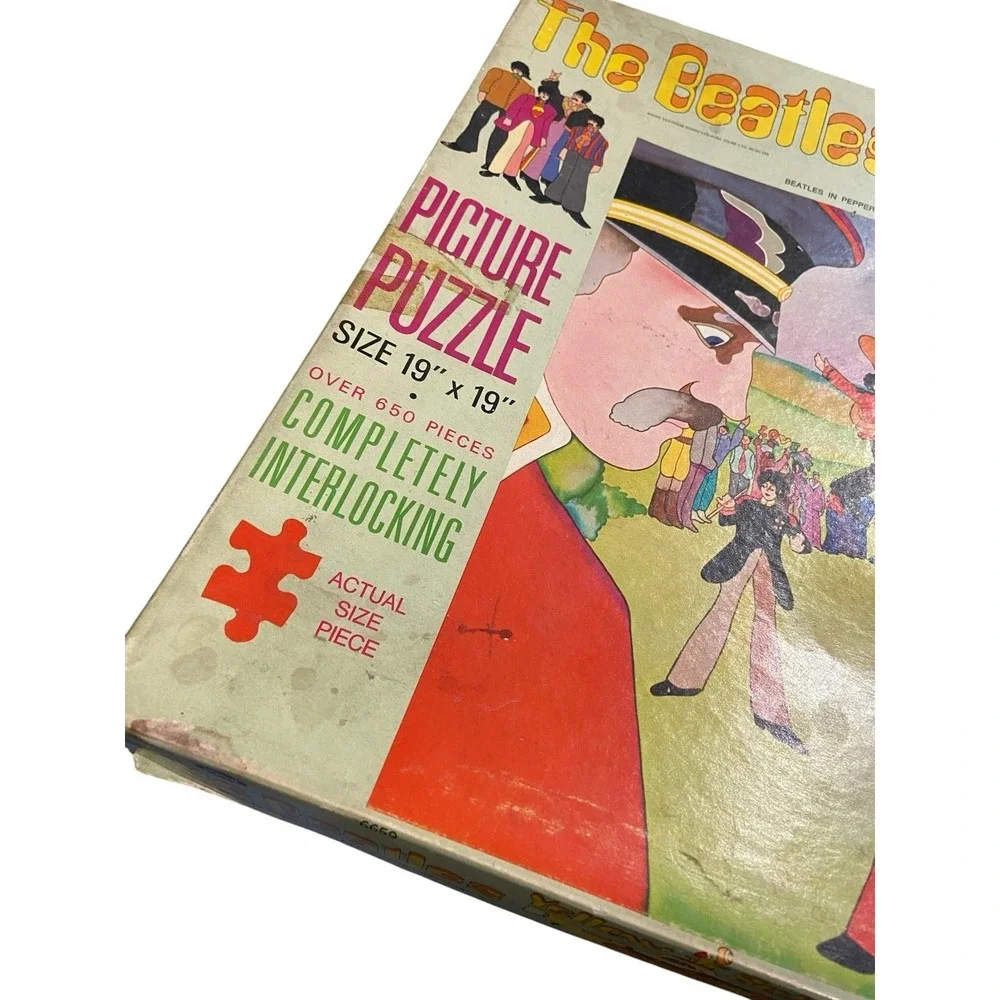 Vintage Jaymar Beatles Yellow Submarine Picture Puzzle 650+ Pieces Used